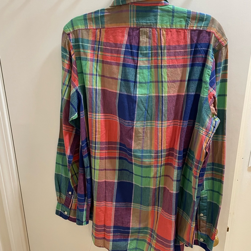 Polo Plaid Button Down NWT